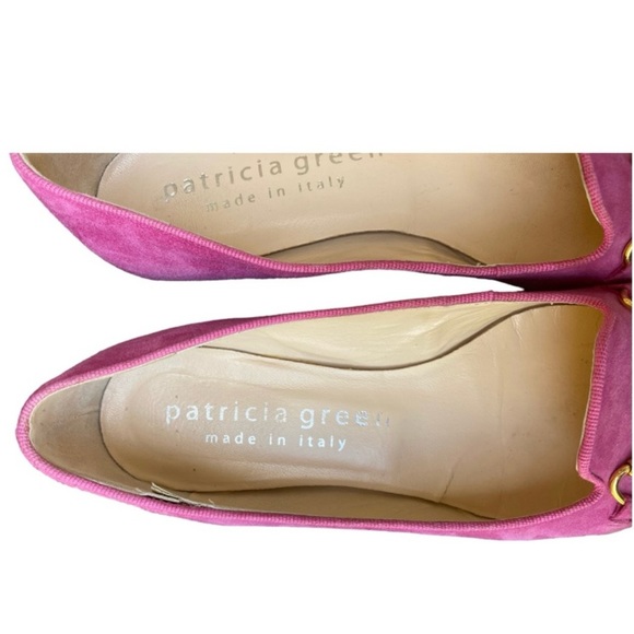 Patricia Green Suede Flat Loafers Gold Horsebit Detail in Pink size 38.5 EU - Picture 6 of 8